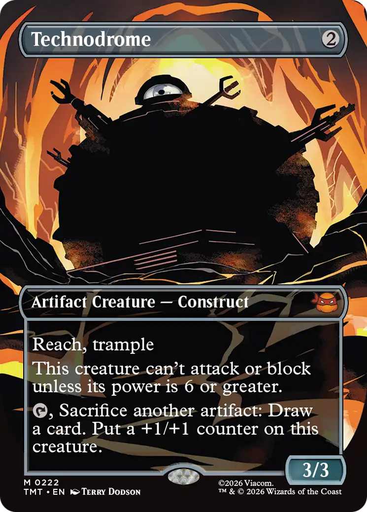 Technodrome - Mythic Artifact Creature — Construct card from Teenage Mutant Ninja Turtles