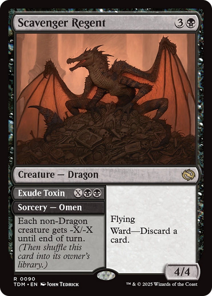 Scavenger Regent // Exude Toxin - Rare Creature — Dragon card from Tarkir: Dragonstorm
