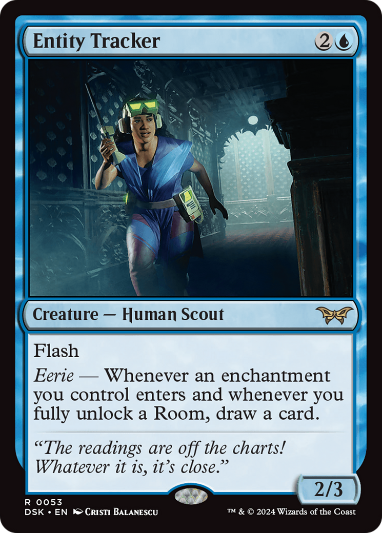 Entity Tracker - Rare Creature — Human Scout card from Duskmourn: House of Horror