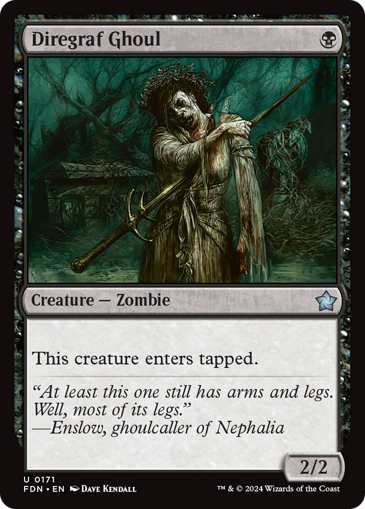 Diregraf Ghoul - Uncommon Creature — Zombie card from Foundations