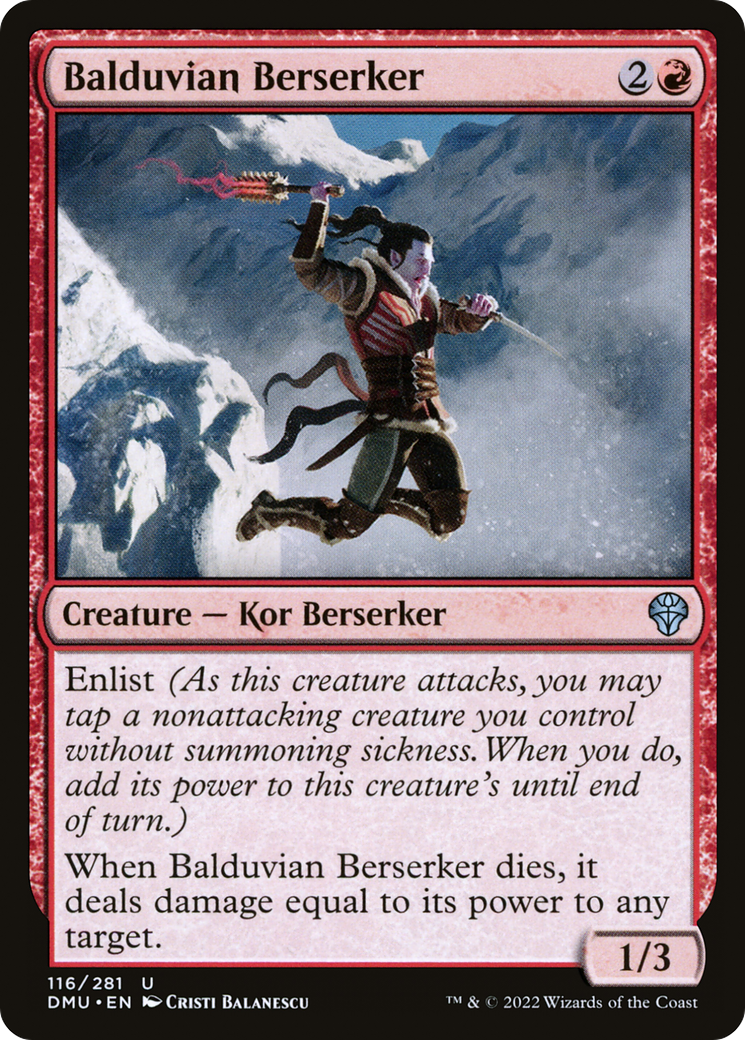 Balduvian Berserker - Uncommon Creature — Kor Berserker card from Dominaria United