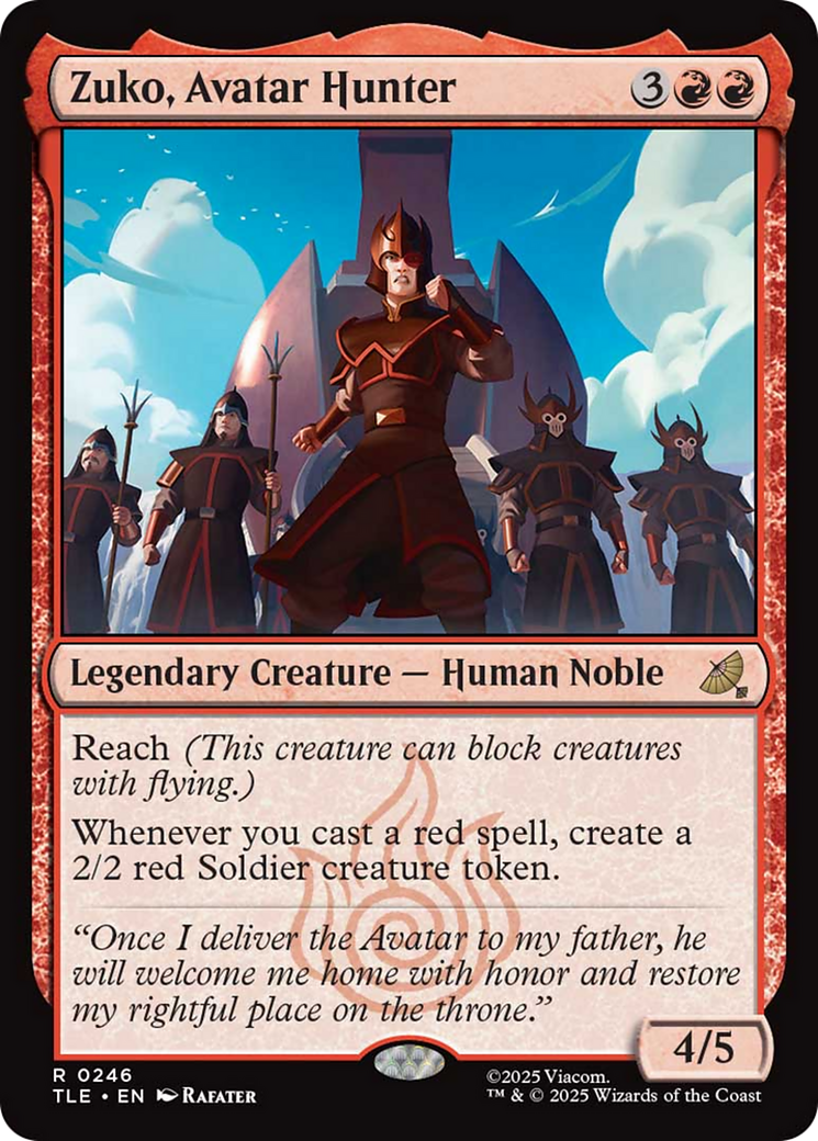 Zuko, Avatar Hunter - Rare Legendary Creature — Human Noble card from Avatar: The Last Airbender Eternal