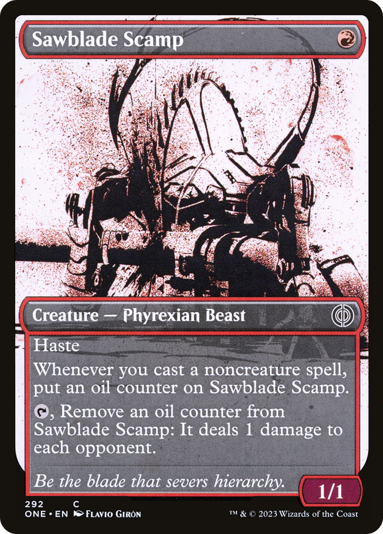 Sawblade Scamp - Common Creature — Phyrexian Beast card from Phyrexia: All Will Be One