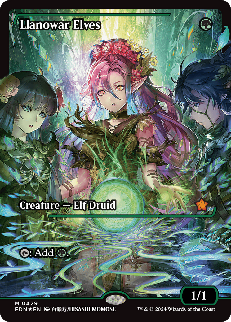 Llanowar Elves - Mythic Creature — Elf Druid card from Foundations