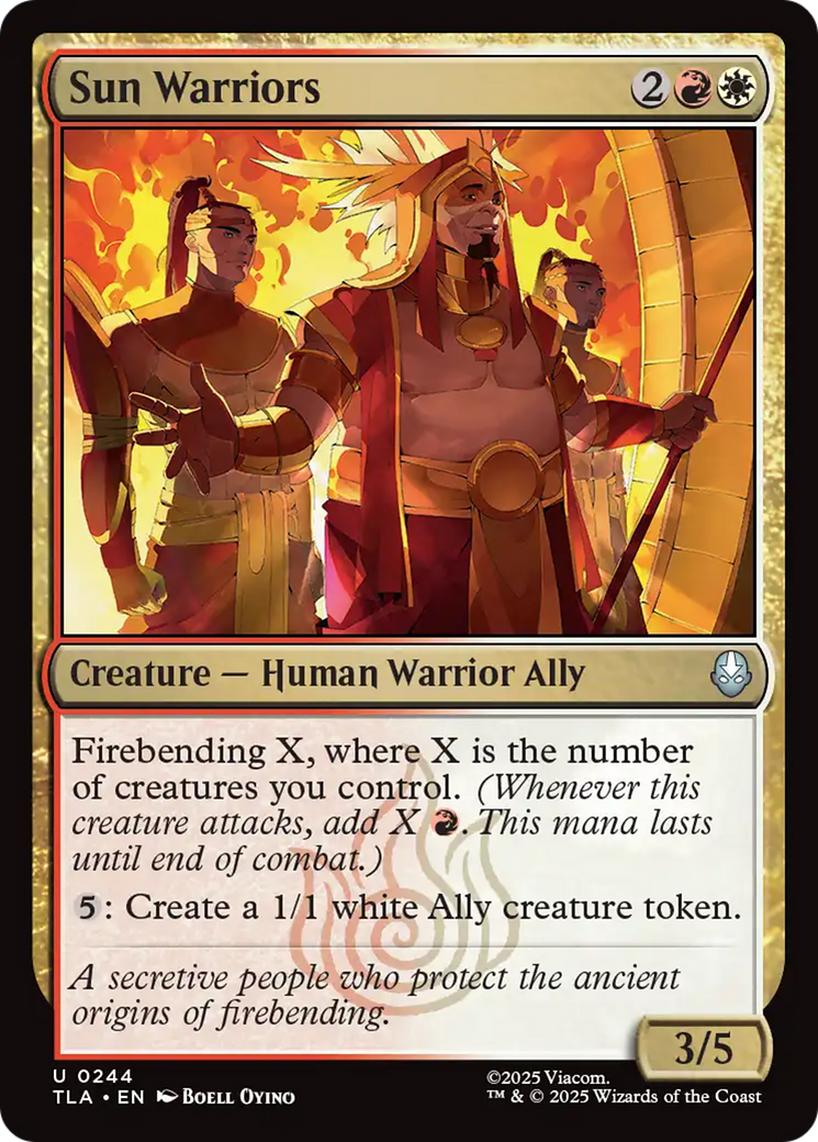 Sun Warriors - Uncommon Creature — Human Warrior Ally card from Avatar: The Last Airbender