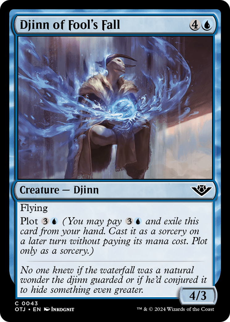 Djinn of Fool's Fall - Common Creature — Djinn card from Outlaws of Thunder Junction