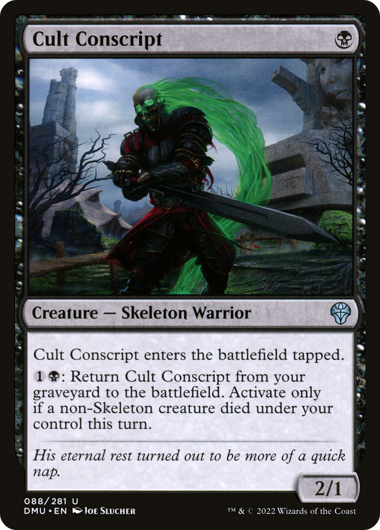 Cult Conscript - Uncommon Creature — Skeleton Warrior card from Dominaria United