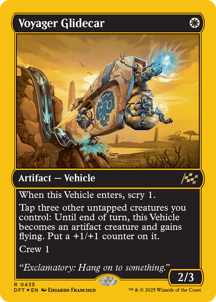 Voyager Glidecar - Rare Artifact — Vehicle card from Aetherdrift