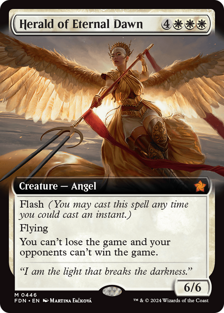 Herald of Eternal Dawn - Mythic Creature — Angel card from Foundations