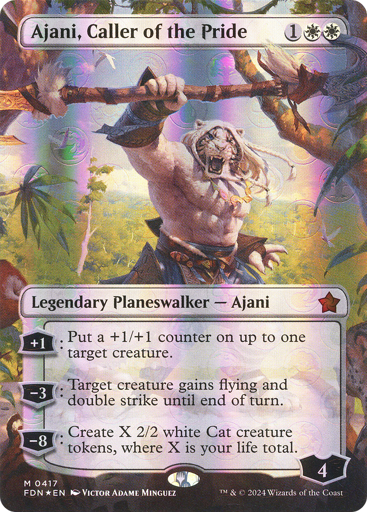 Ajani, Caller of the Pride - Mythic Legendary Planeswalker — Ajani card from Foundations