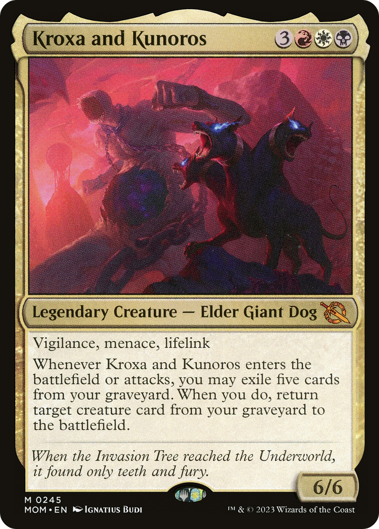 Kroxa and Kunoros - Mythic Legendary Creature — Elder Giant Dog card from March of the Machine