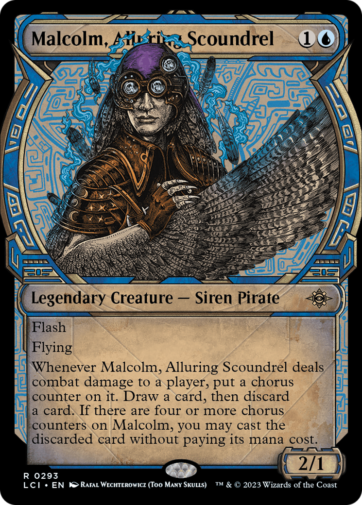 Malcolm, Alluring Scoundrel - Rare Legendary Creature — Siren Pirate card from The Lost Caverns of Ixalan