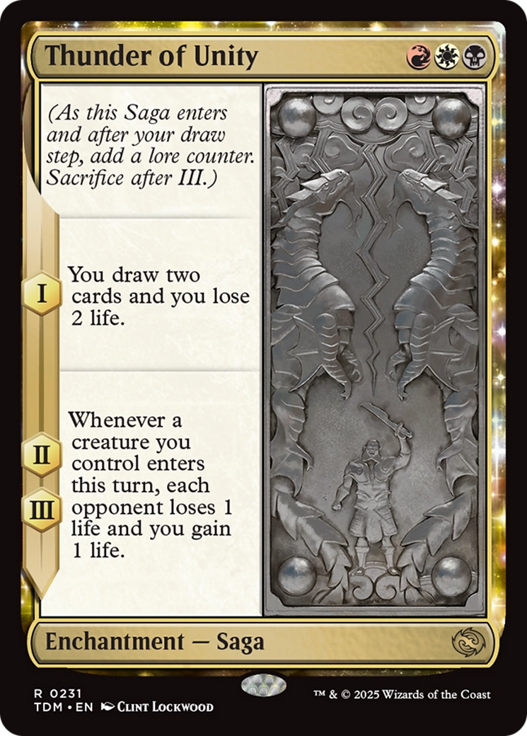 Thunder of Unity - Rare Enchantment — Saga card from Tarkir: Dragonstorm