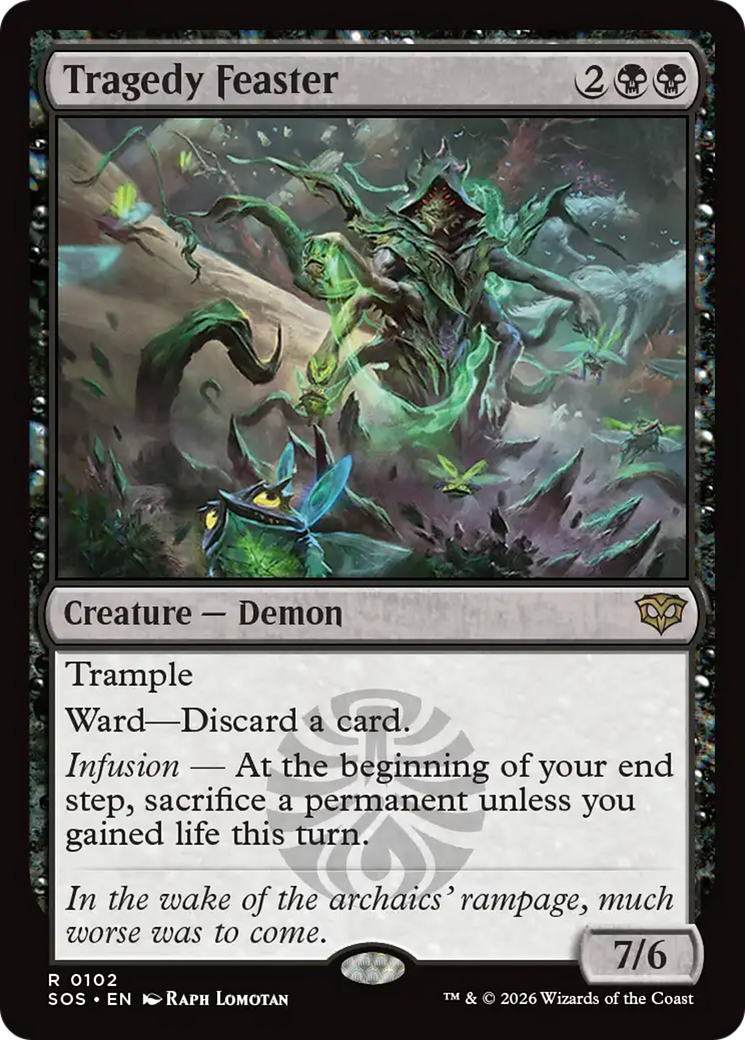 Tragedy Feaster - Rare Creature — Demon card from Secrets of Strixhaven