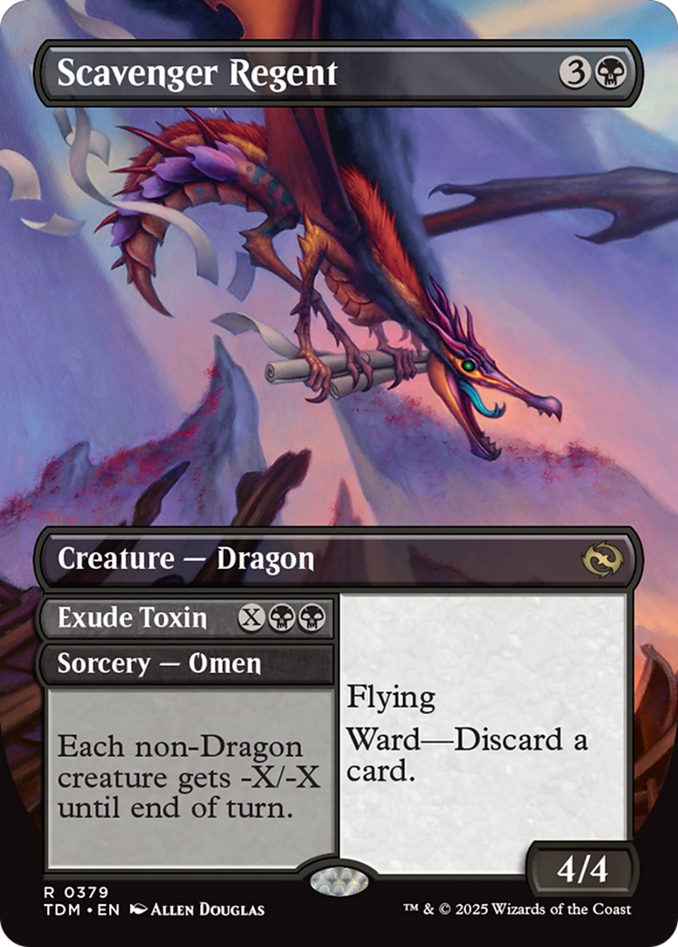 Scavenger Regent // Exude Toxin // Scavenger Regent // Exude Toxin - Rare Creature — Dragon card from Tarkir: Dragonstorm