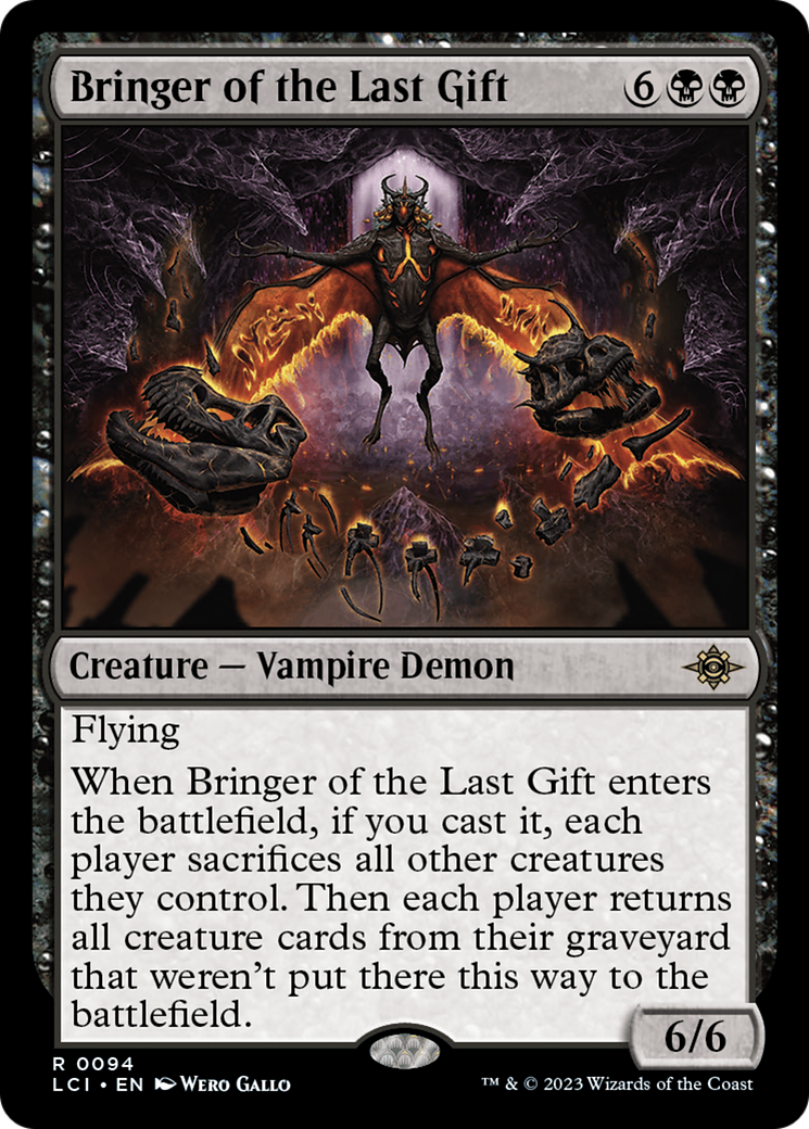 Bringer of the Last Gift - Creature — Vampire Demon used in 100.0% of Grixis sideboards