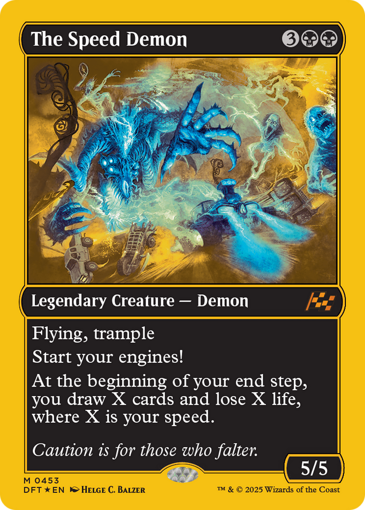 The Speed Demon - Mythic Legendary Creature — Demon card from Aetherdrift