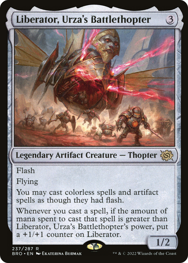 Liberator, Urza's Battlethopter - Rare Legendary Artifact Creature — Thopter card from The Brothers' War
