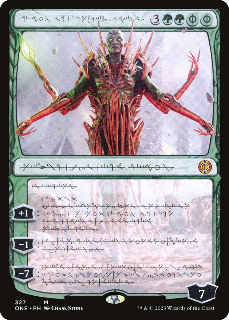 Nissa, Ascended Animist - Mythic Legendary Planeswalker — Nissa card from Phyrexia: All Will Be One