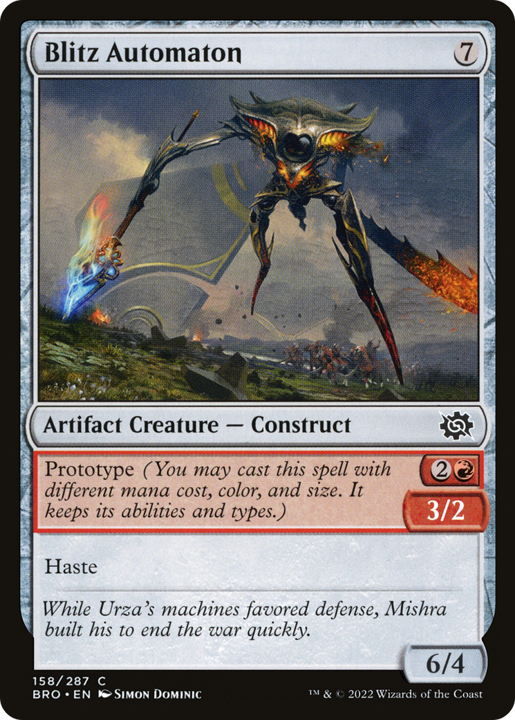 Blitz Automaton - Common Artifact Creature — Construct card from The Brothers' War