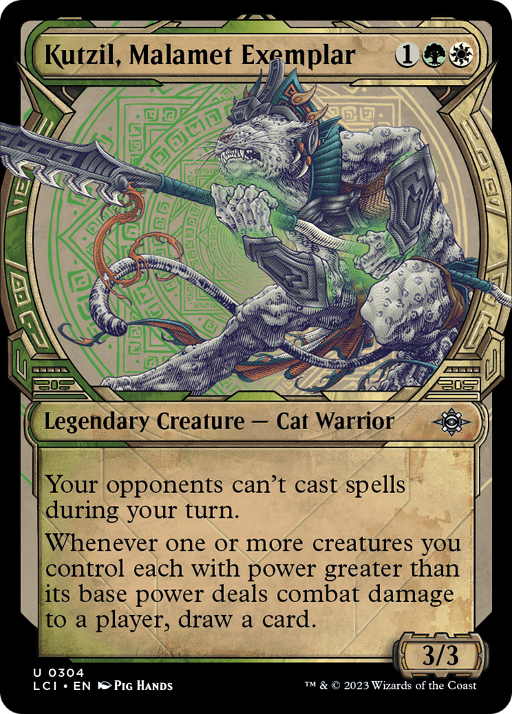 Kutzil, Malamet Exemplar - Uncommon Legendary Creature — Cat Warrior card from The Lost Caverns of Ixalan