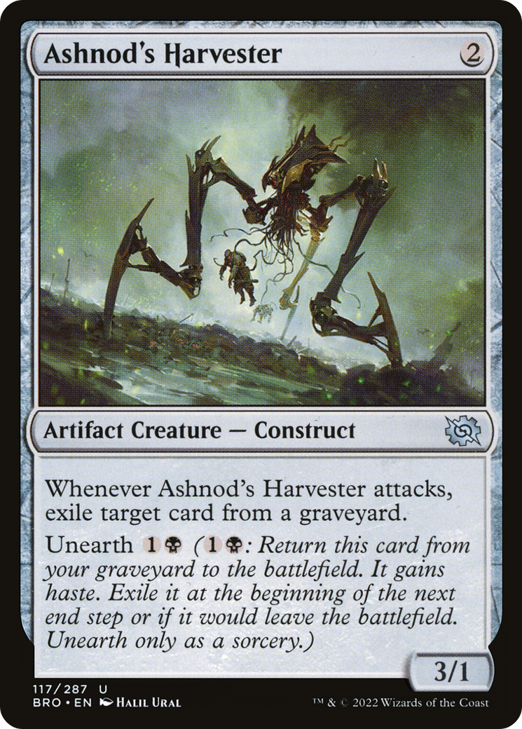Ashnod's Harvester - Uncommon Artifact Creature — Construct card from The Brothers' War
