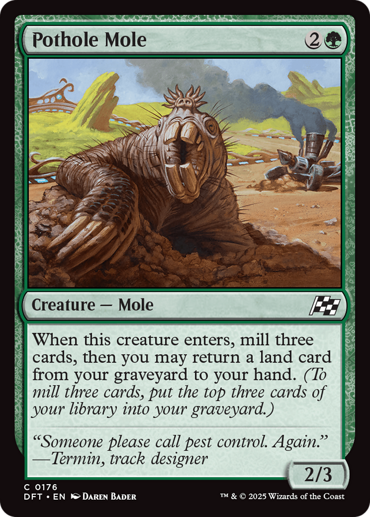 Pothole Mole - Common Creature — Mole card from Aetherdrift
