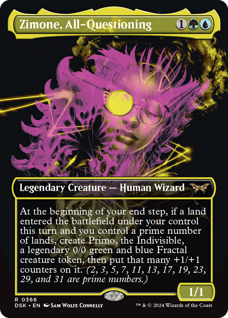 Zimone, All-Questioning - Rare Legendary Creature — Human Wizard card from Duskmourn: House of Horror