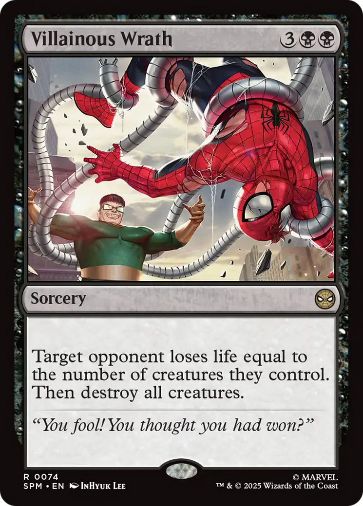 Villainous Wrath - Rare Sorcery card from Marvel's Spider-Man