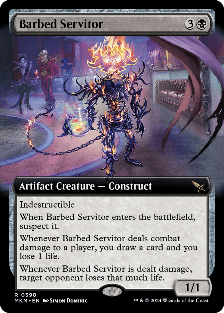 Barbed Servitor - Rare Artifact Creature — Construct card from Murders at Karlov Manor