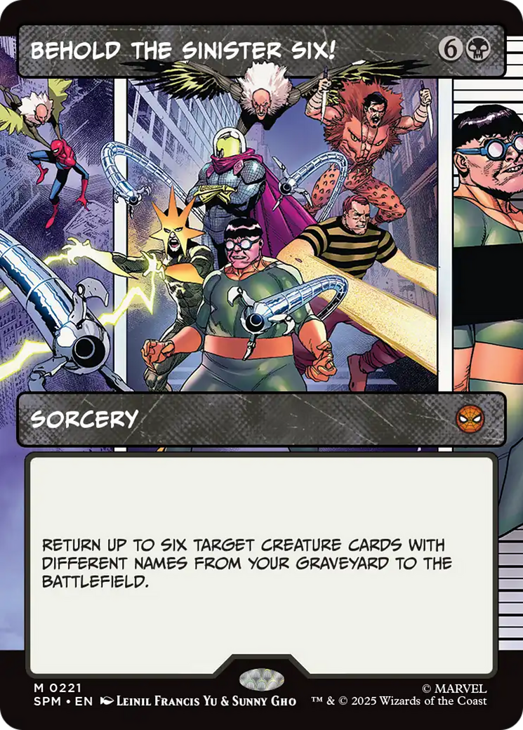 Behold the Sinister Six! - Mythic Sorcery card from Marvel's Spider-Man