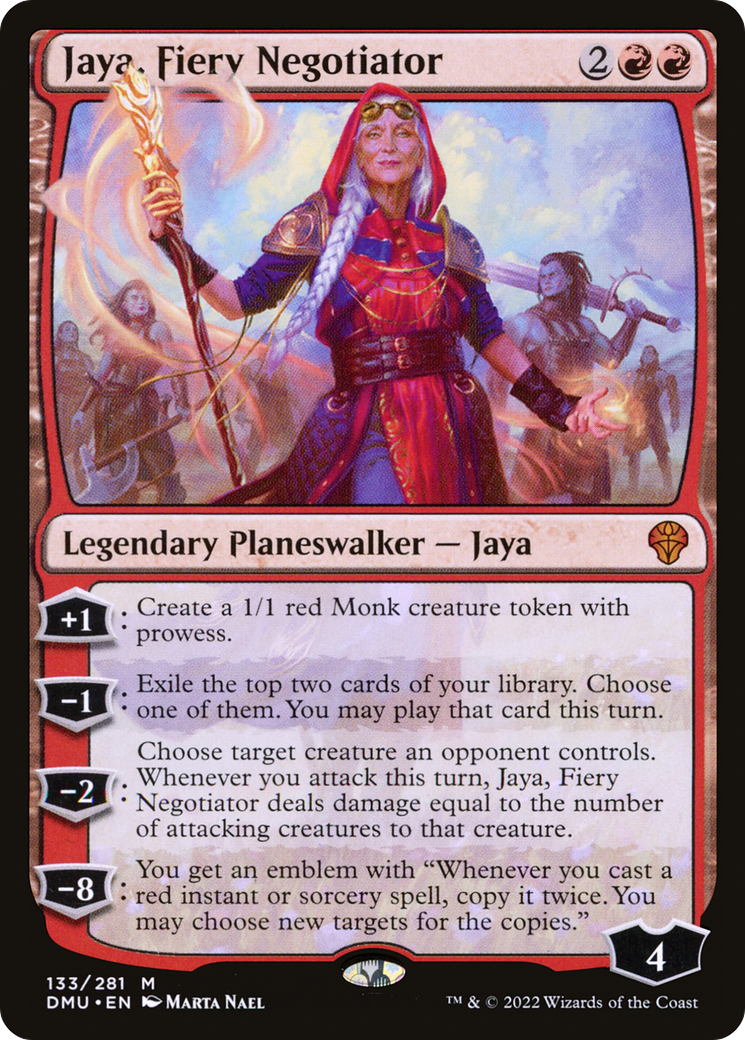 Jaya, Fiery Negotiator - Mythic Legendary Planeswalker — Jaya card from Dominaria United