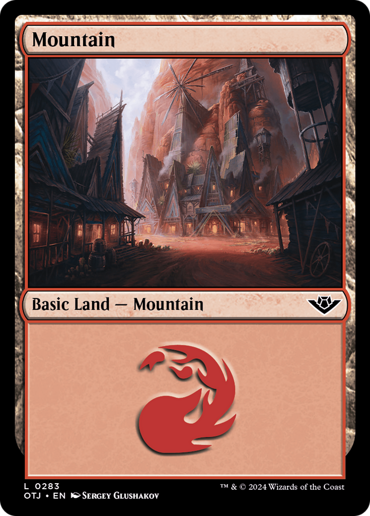 Mountain - Common Basic Land — Mountain card from Outlaws of Thunder Junction