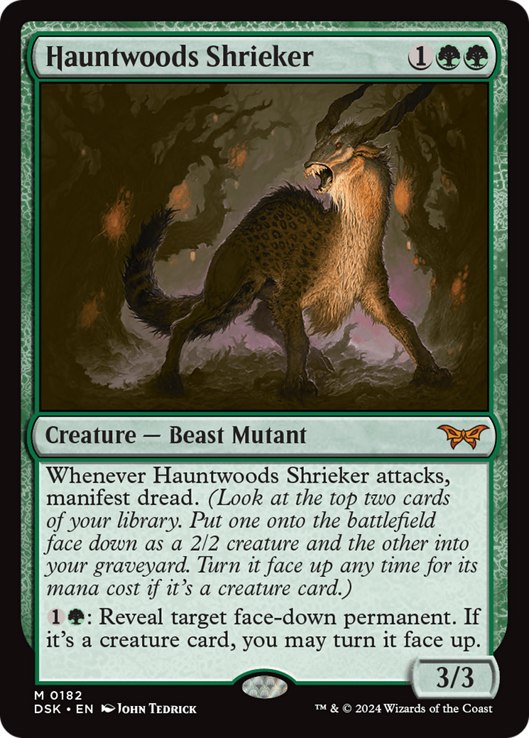 Hauntwoods Shrieker - Mythic Creature — Beast Mutant card from Duskmourn: House of Horror