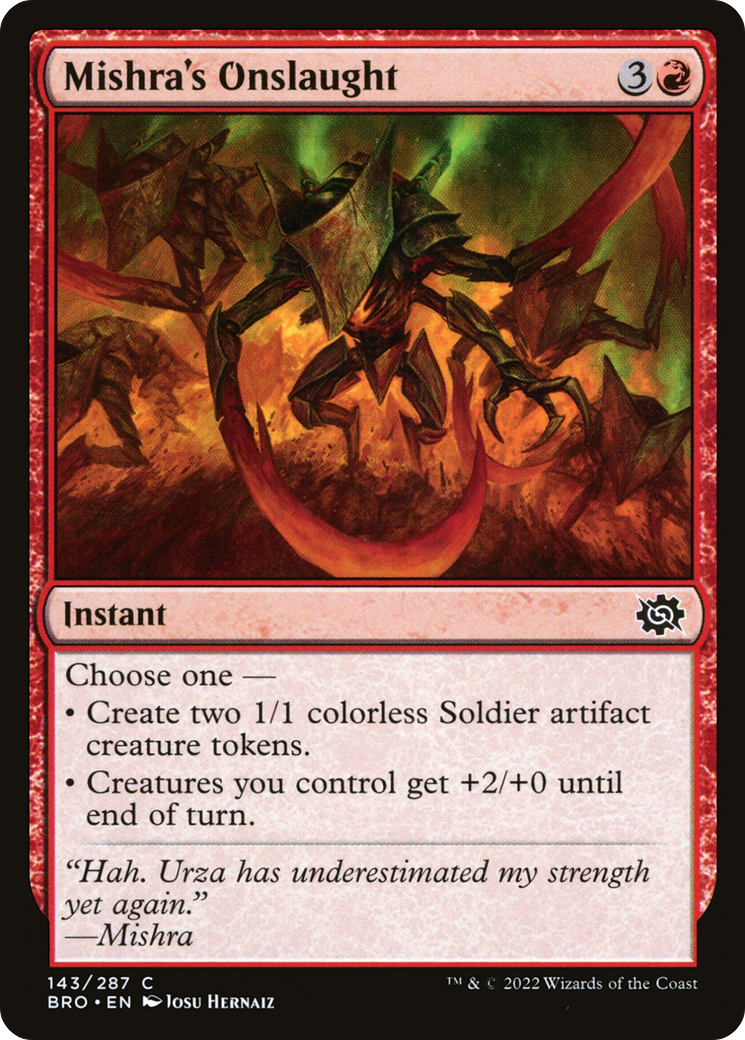 Mishra's Onslaught - Common Instant card from The Brothers' War