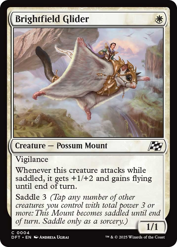 Brightfield Glider - Common Creature — Possum Mount card from Aetherdrift