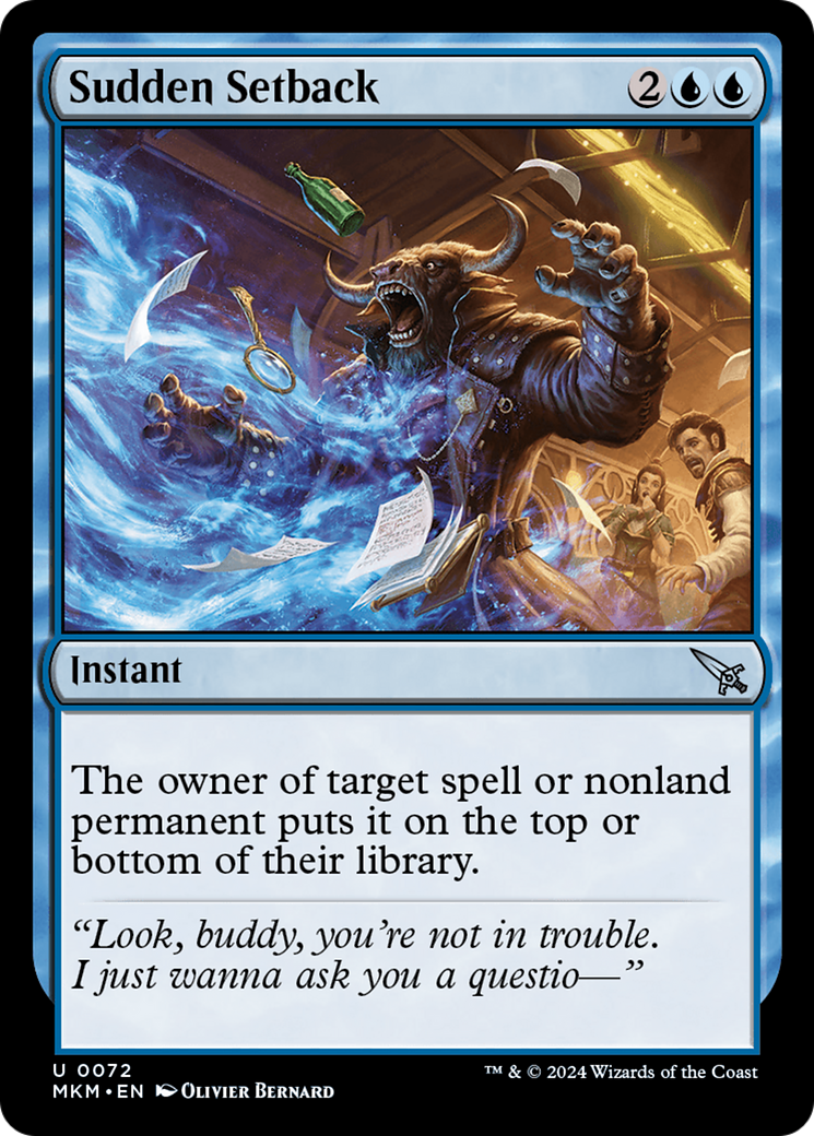 Sudden Setback - Uncommon Instant card from Murders at Karlov Manor