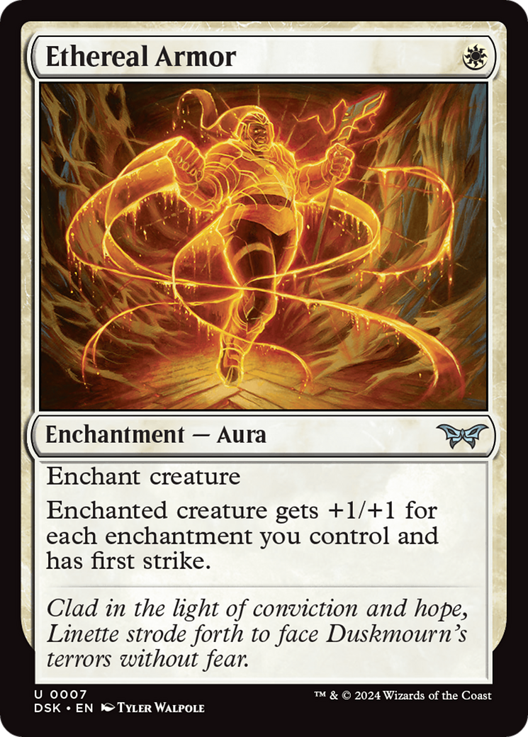 Ethereal Armor - Uncommon Enchantment — Aura card from Duskmourn: House of Horror