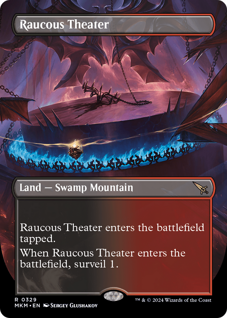 Raucous Theater - Rare Land — Swamp Mountain card from Murders at Karlov Manor