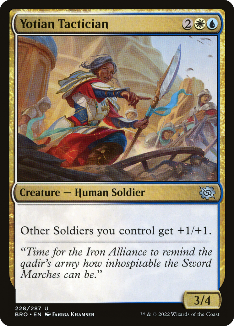 Yotian Tactician - Uncommon Creature — Human Soldier card from The Brothers' War