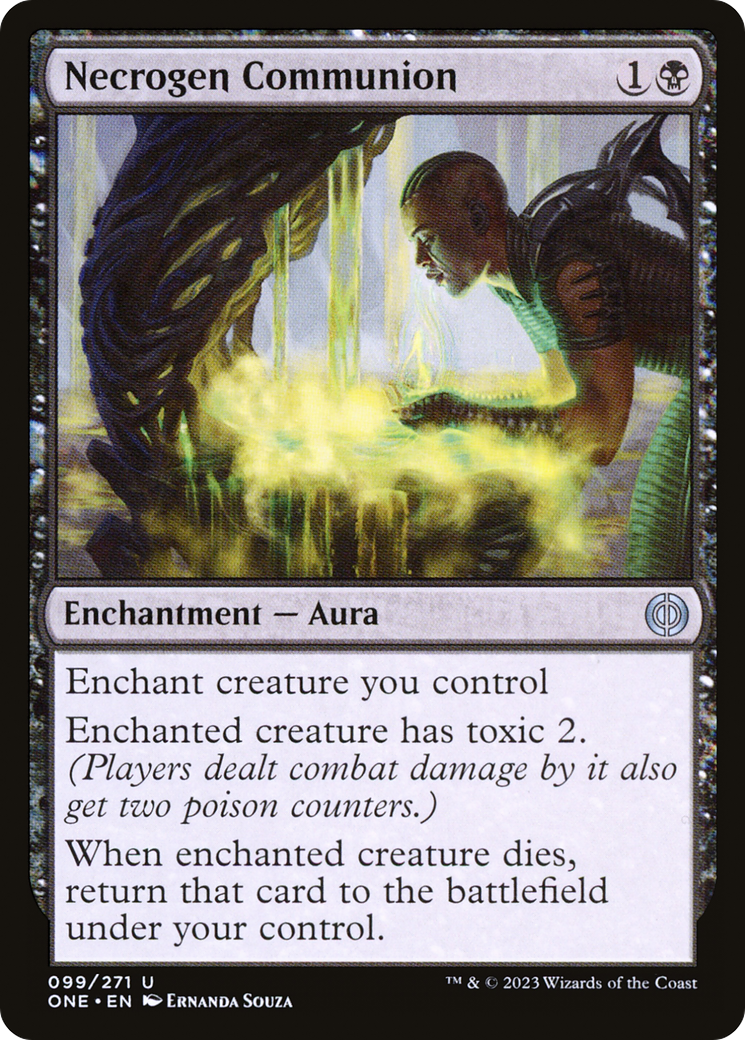 Necrogen Communion - Uncommon Enchantment — Aura card from Phyrexia: All Will Be One