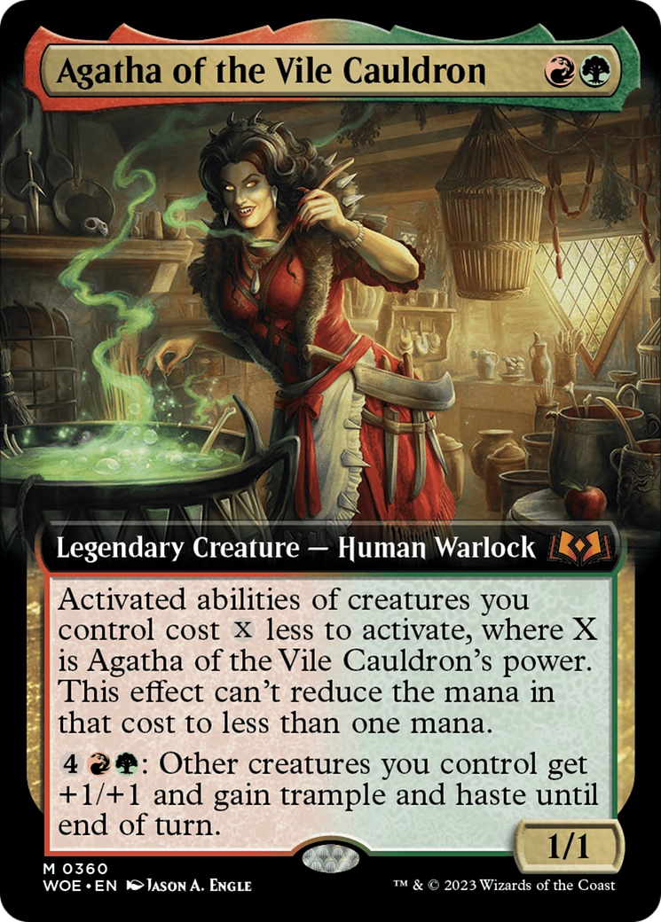 Agatha of the Vile Cauldron - Mythic Legendary Creature — Human Warlock card from Wilds of Eldraine