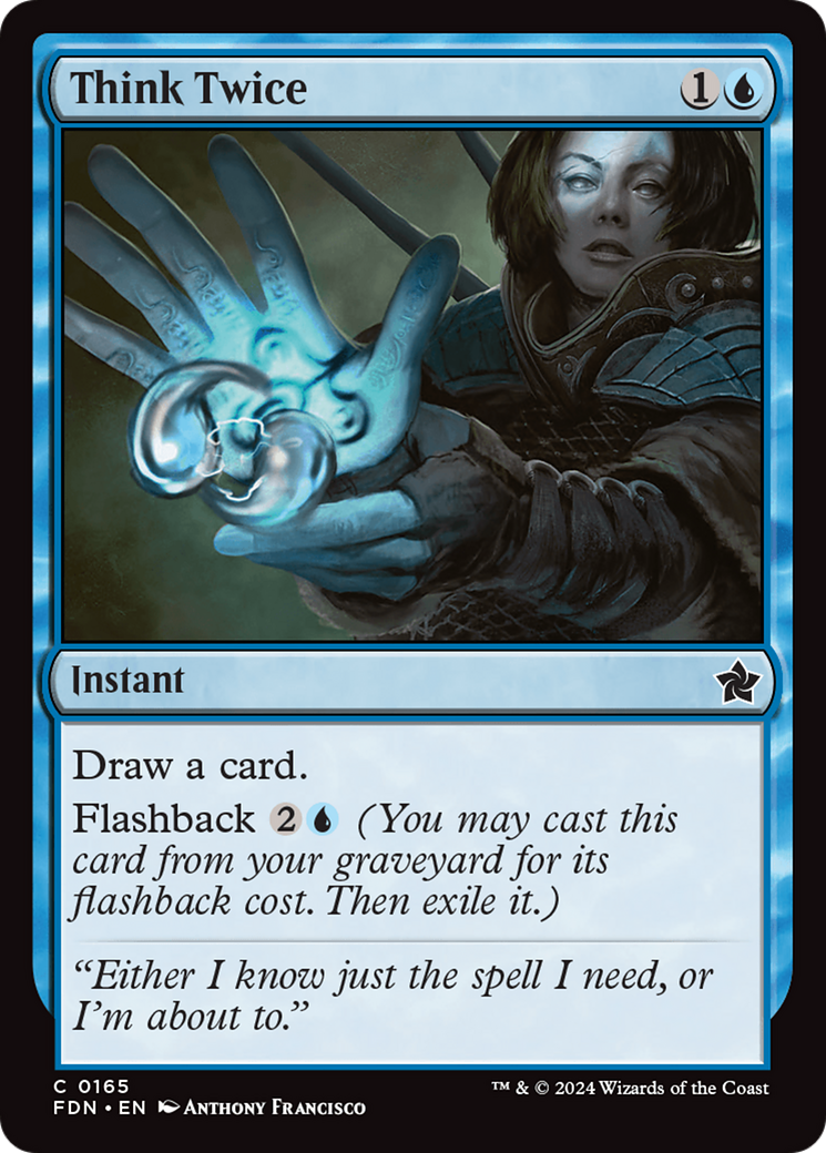 Think Twice - Common Instant card from Foundations