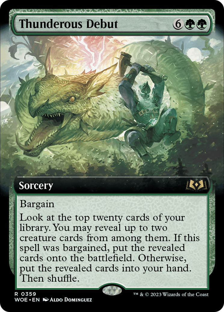 Thunderous Debut - Rare Sorcery card from Wilds of Eldraine