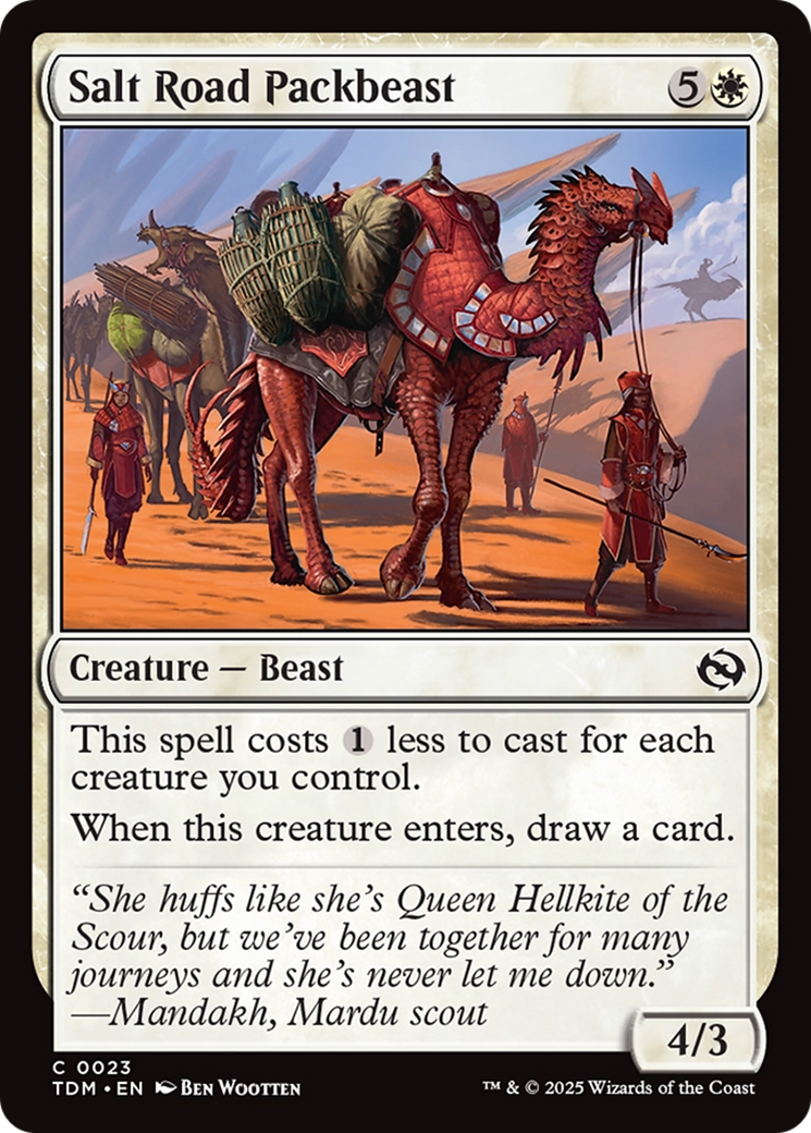 Salt Road Packbeast - Common Creature — Beast card from Tarkir: Dragonstorm