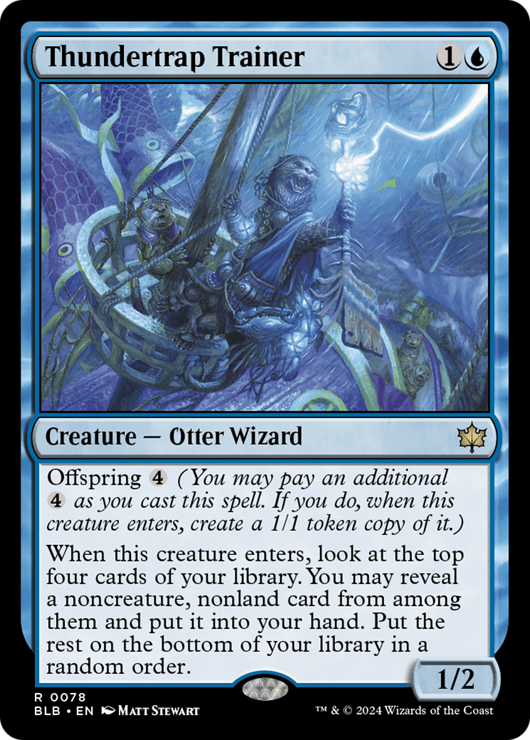 Thundertrap Trainer - Rare Creature — Otter Wizard card from Bloomburrow