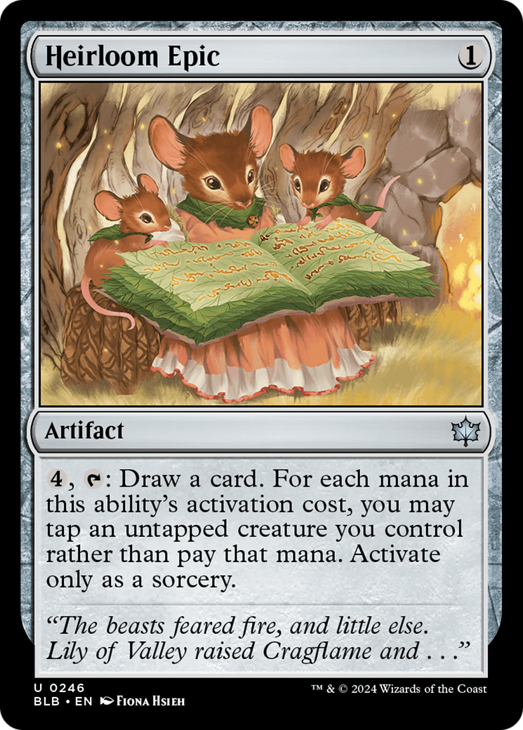 Heirloom Epic - Uncommon Artifact card from Bloomburrow
