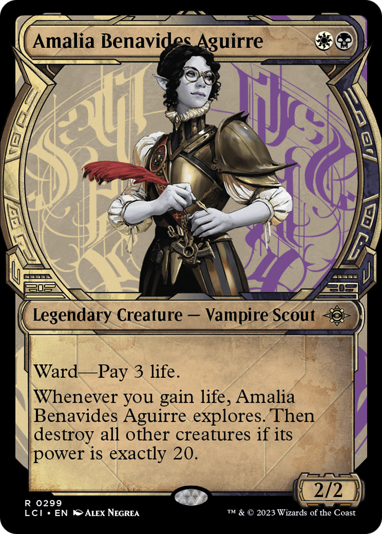 Amalia Benavides Aguirre - Rare Legendary Creature — Vampire Scout card from The Lost Caverns of Ixalan