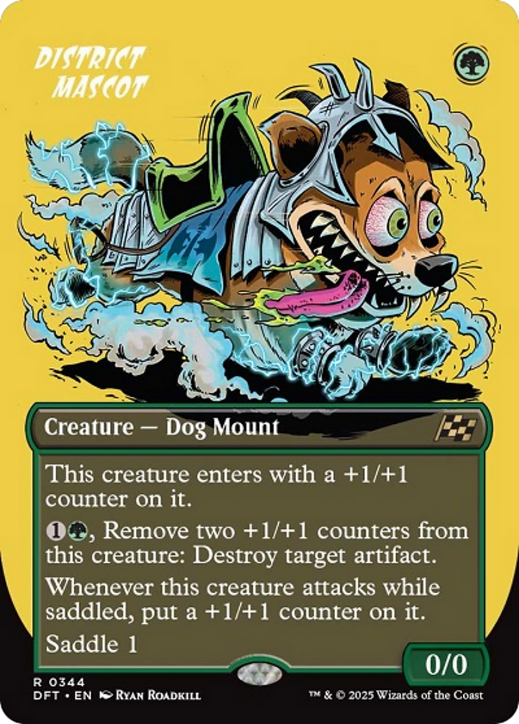 District Mascot - Rare Creature — Dog Mount card from Aetherdrift