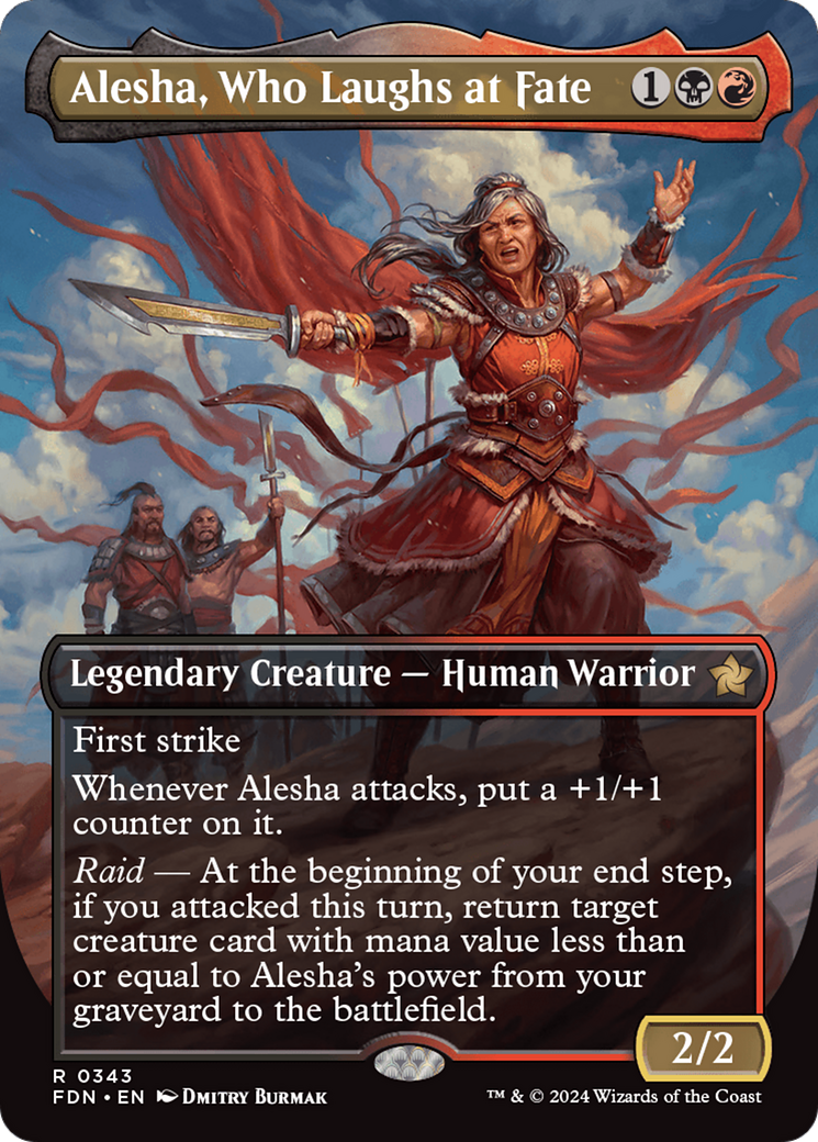 Alesha, Who Laughs at Fate - Rare Legendary Creature — Human Warrior card from Foundations